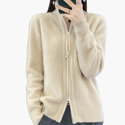 Reißverschluss Strickjacke für Damen