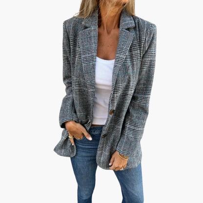 Kariertes Blazer für Damen