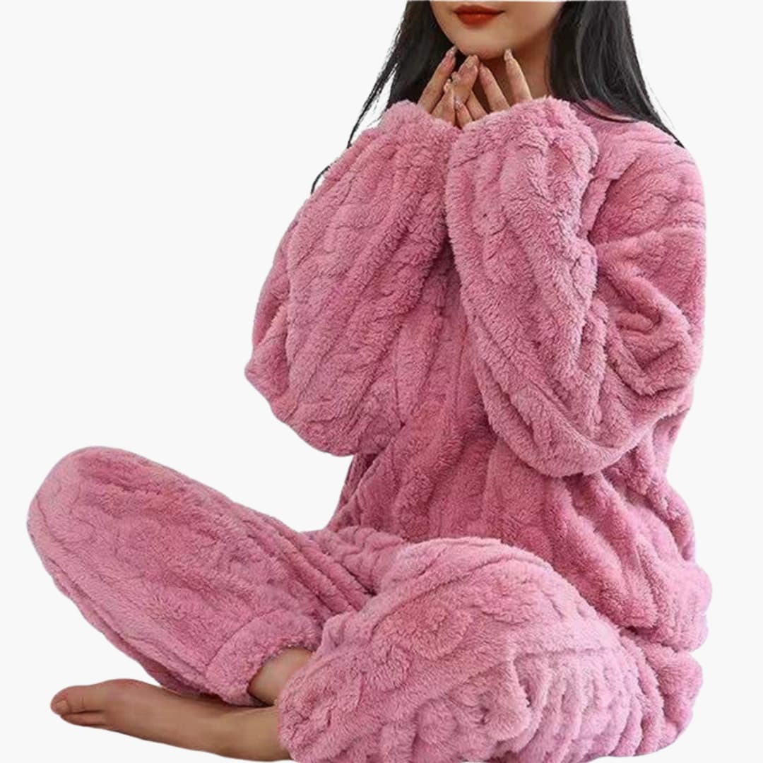 Fleece Schlafanzug Set für Damen