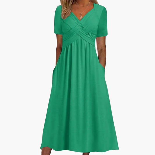 Figurfreundliches Midi Kleid für Damen