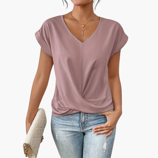 V-Ausschnitt T-Shirt für Damen