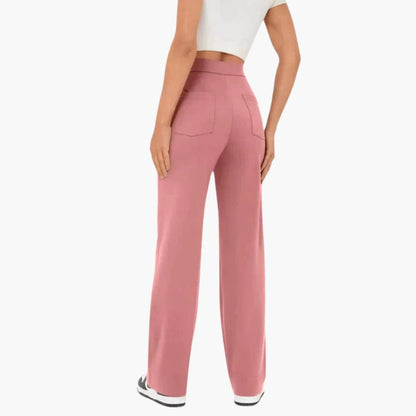 Hohe Taille Stoffhose für Damen