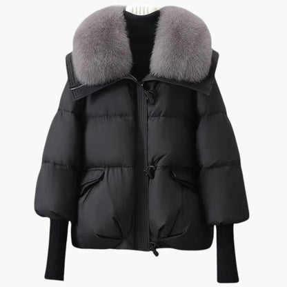 Kunstpelzkragen Jacke für Damen