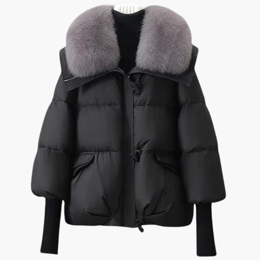 Kunstpelzkragen Jacke für Damen