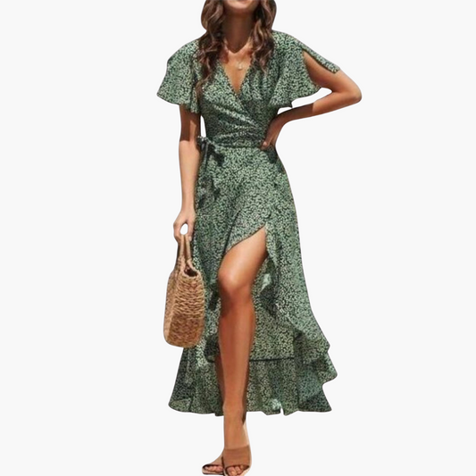 Wickel Maxi Kleid für Damen