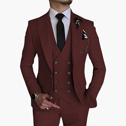 Slim Fit Dreiteiliger Anzug für Herren