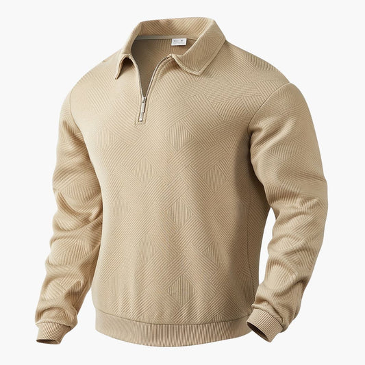 Geometrisch Gemusterter Strickpullover für Herren