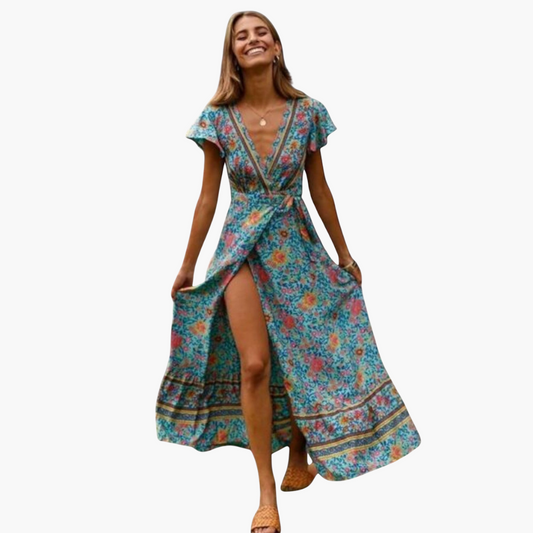 Blumenprint Maxi Kleid für Damen