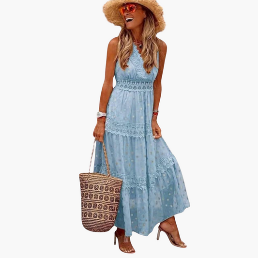 Spitzen Maxi Kleid für Damen