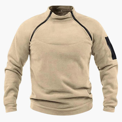 Fleece Pullover mit Reißverschluss für Herren