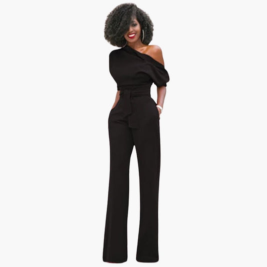 One-Schulter Overall mit Gürtel für Damen
