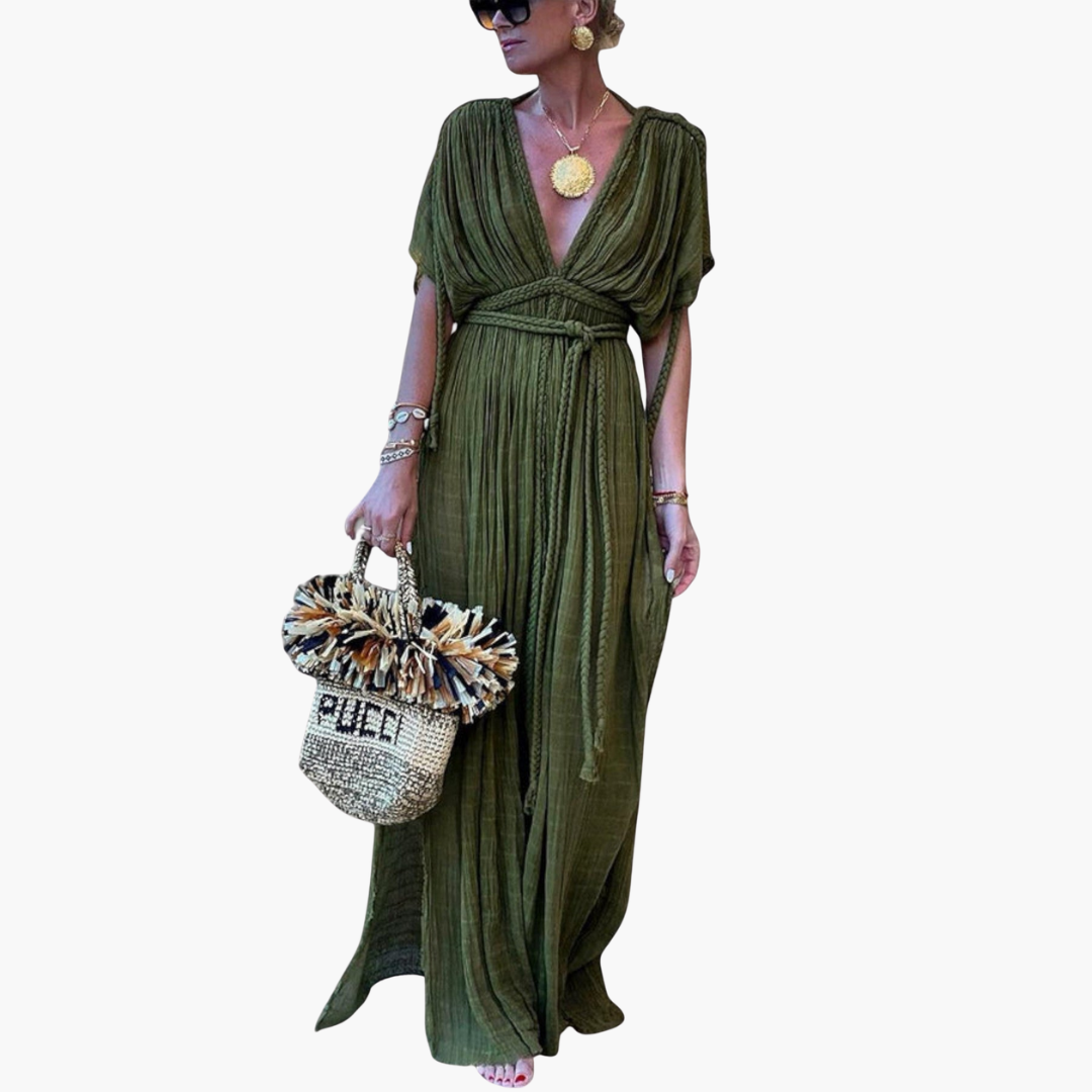 Wickel Kimono Maxikleid für Damen