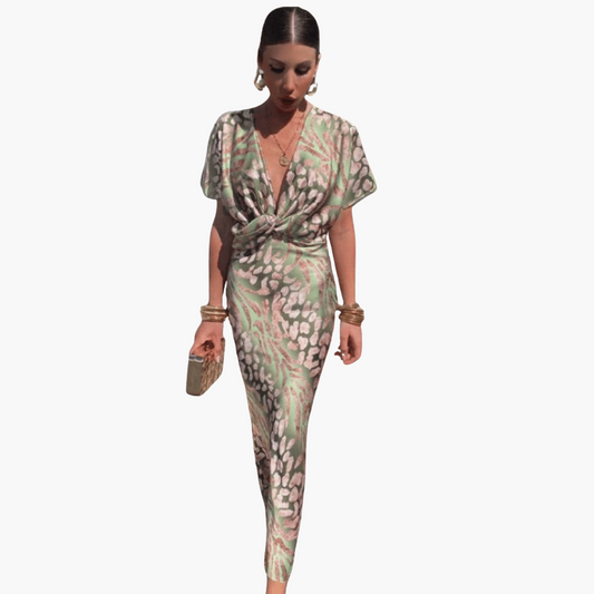 Twist V-Ausschnitt Maxikleid für Damen