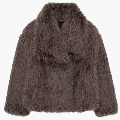 Flauschiger Mantel für Damen