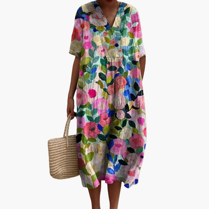 Blumenprint Kleid für Damen