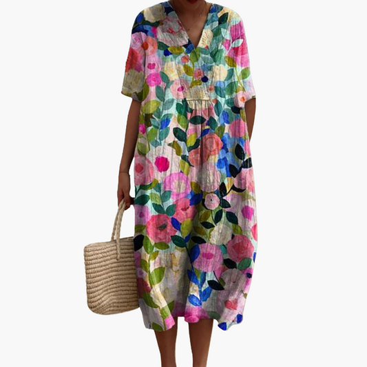 Blumenprint Kleid für Damen