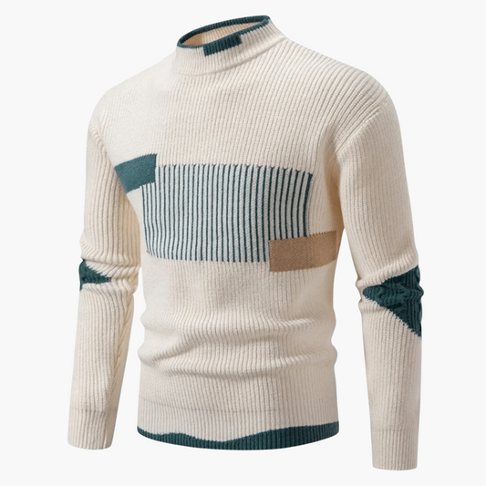 Strukturiertes Strickpullover für Herren