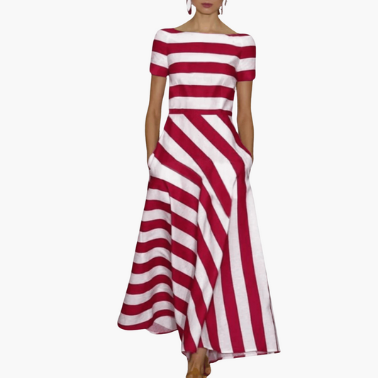 Gestreiftes Maxi Kleid für Damen