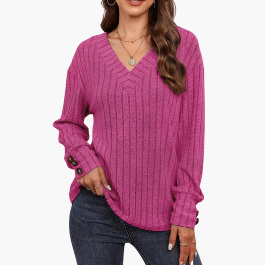Winter V-Ausschnitt Strickpullover für Damen