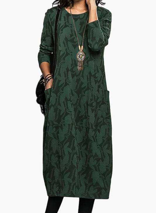 Rundhals Winterkleid für Damen