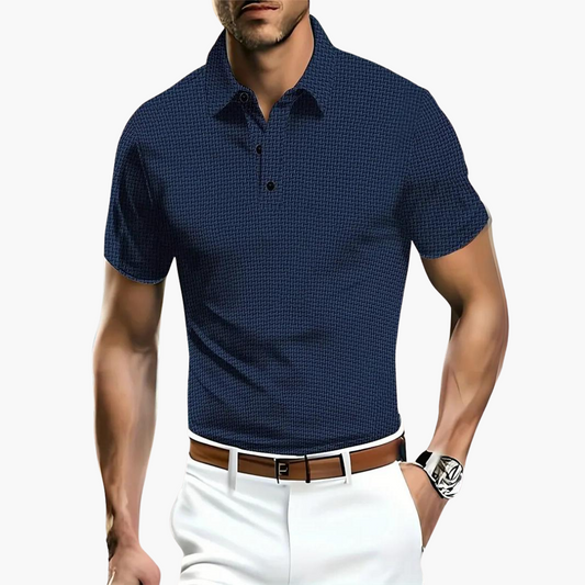 Strukturiertes Stretch-Poloshirt für Herren