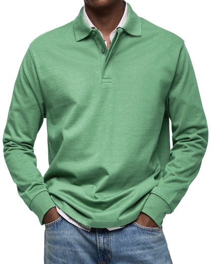 Maleko | Lässiges Langarm-Poloshirt
