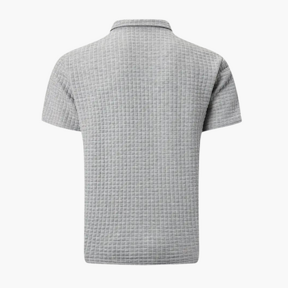 Texturiertes Slim Fit Polohemd für Herren