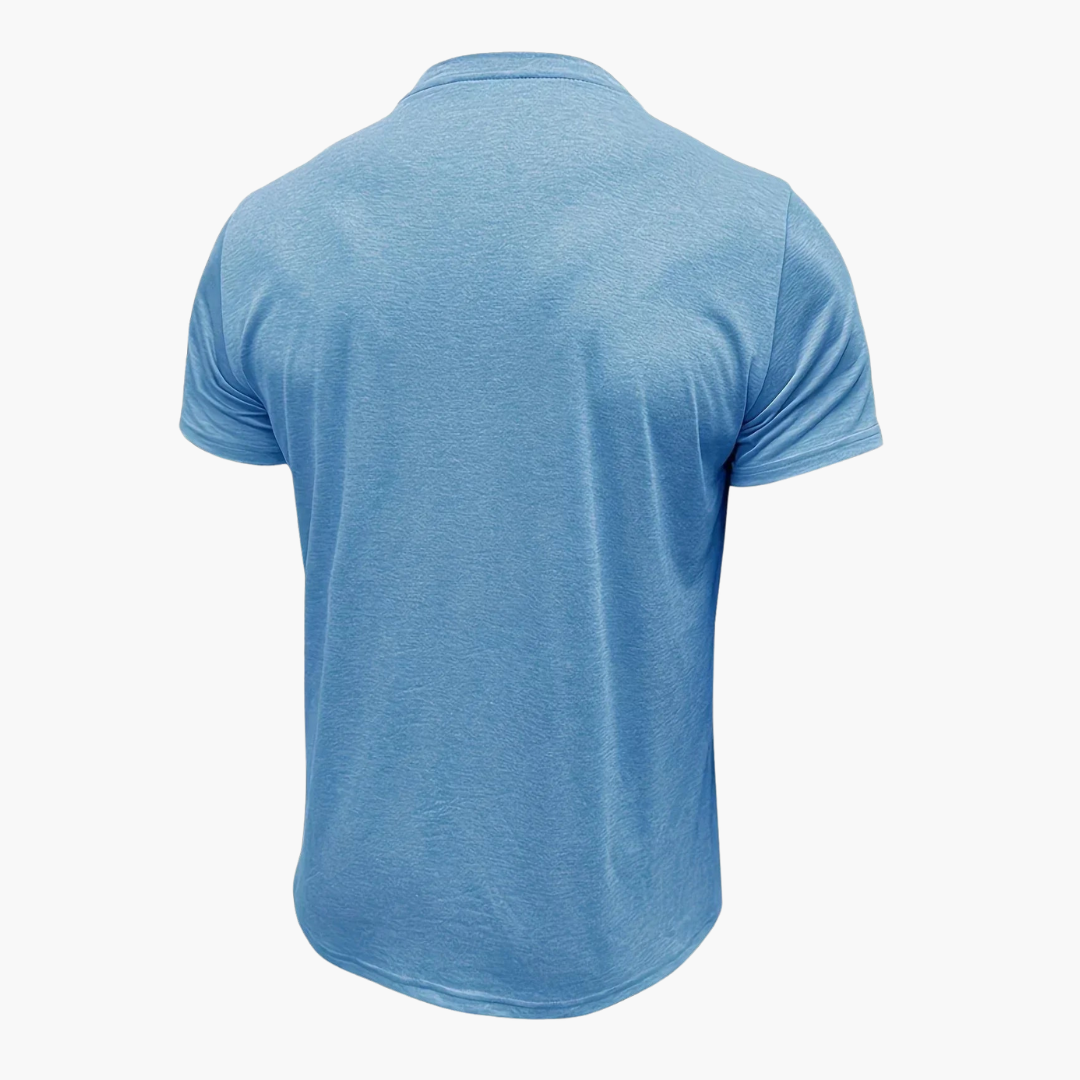 Henley T-Shirt mit Ziernähten für Herren