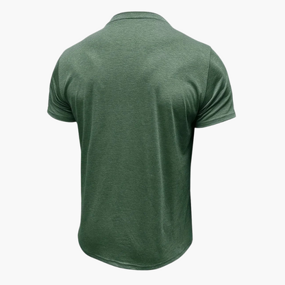 Henley T-Shirt mit Ziernähten für Herren