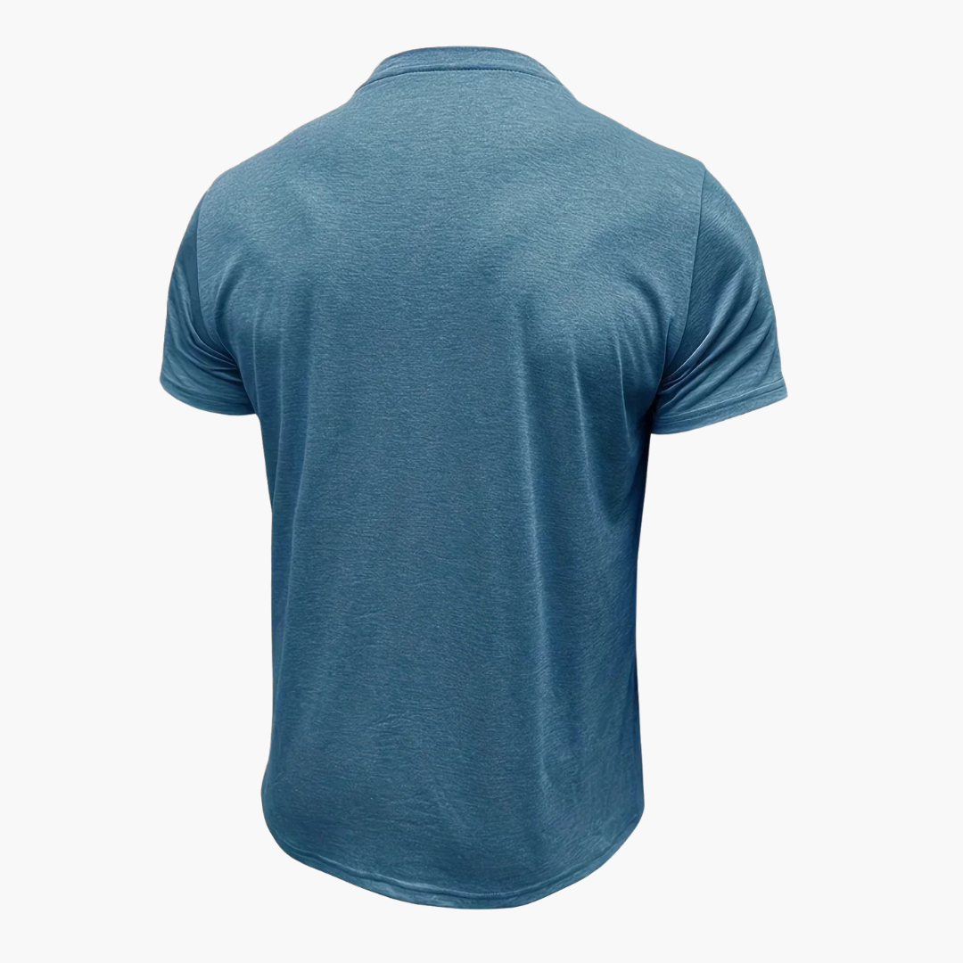Henley T-Shirt mit Ziernähten für Herren