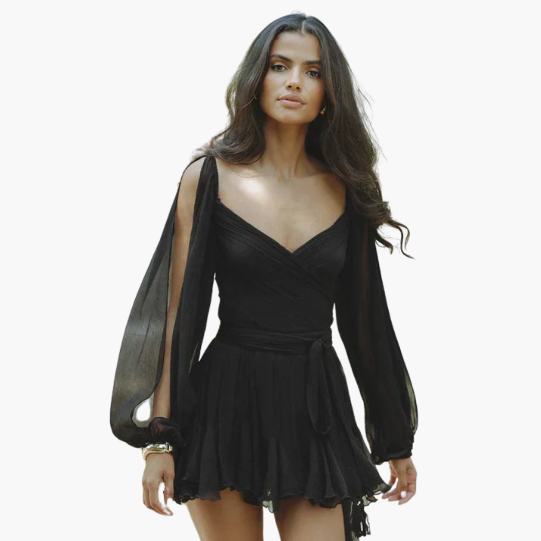 Ballonärmel Minikleid für Damen