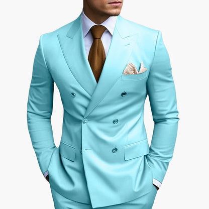 Doppelreihiger Slim Fit Anzug für Herren