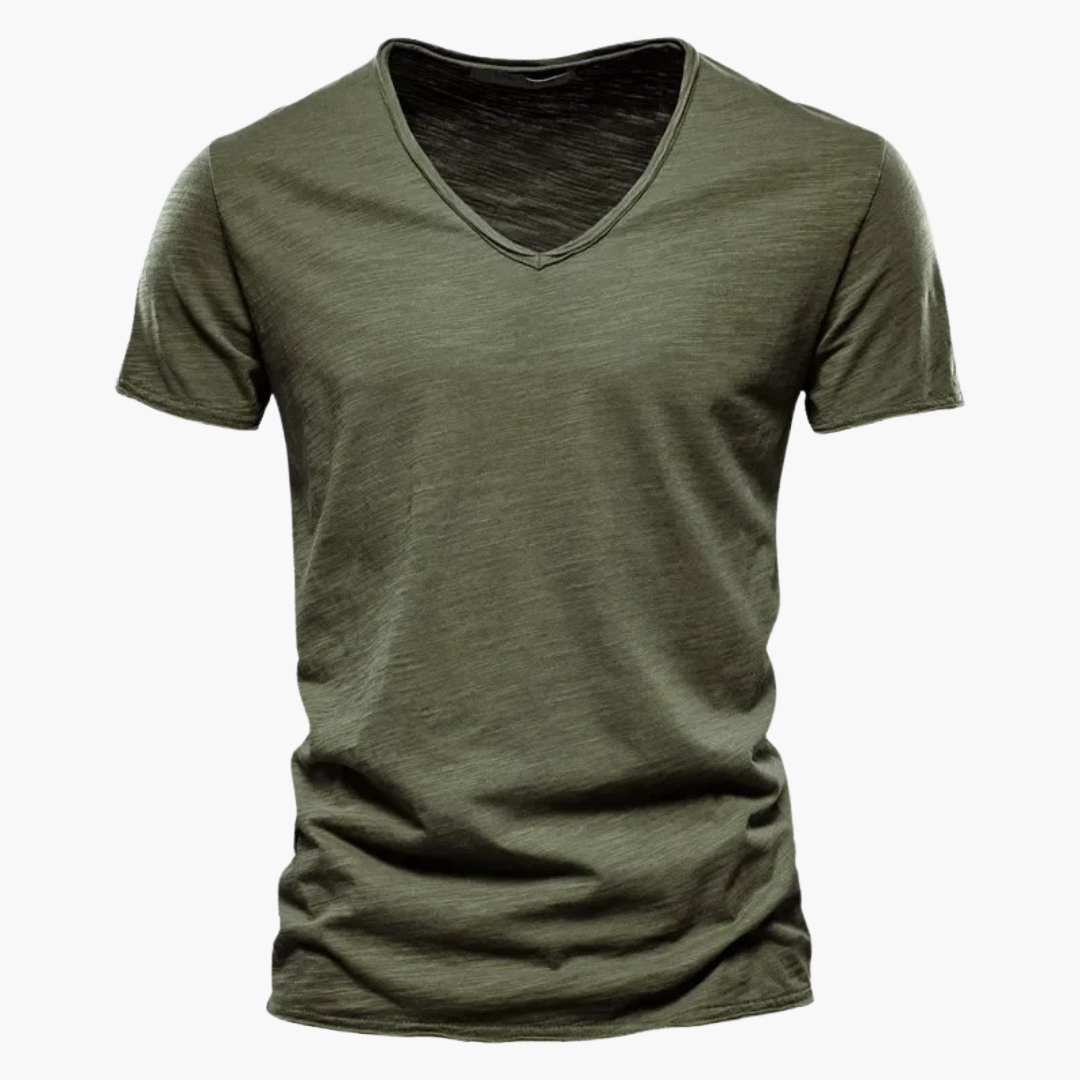 V-Ausschnitt Slim Fit T-Shirt für Herren