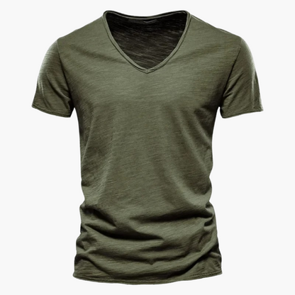 V-Ausschnitt Slim Fit T-Shirt für Herren