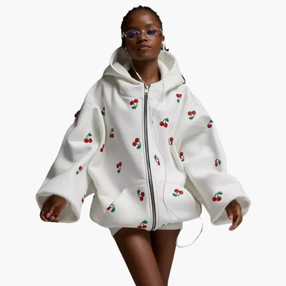 Kirschmotiv Jacke für Damen