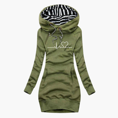Herzmotiv Hoodie für Damen