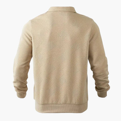 Geometrisch Gemusterter Strickpullover für Herren