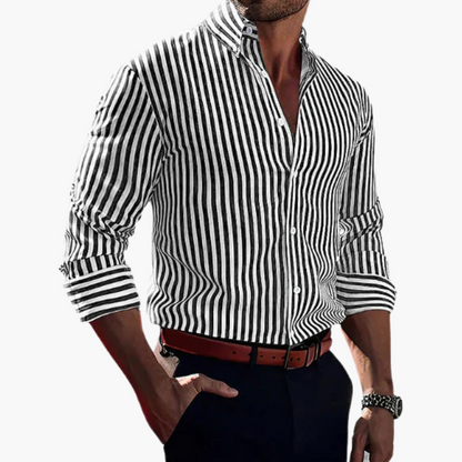 Gestreiftes Slim Fit Hemd für Herren