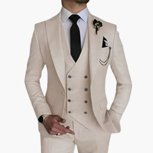 Slim Fit Dreiteiliger Anzug für Herren