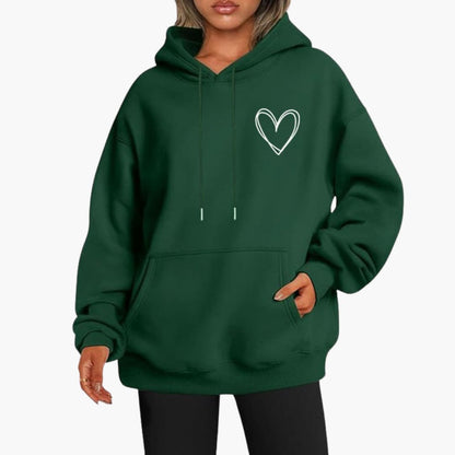 Kapuzensweatshirt mit Kängurutasche für Damen