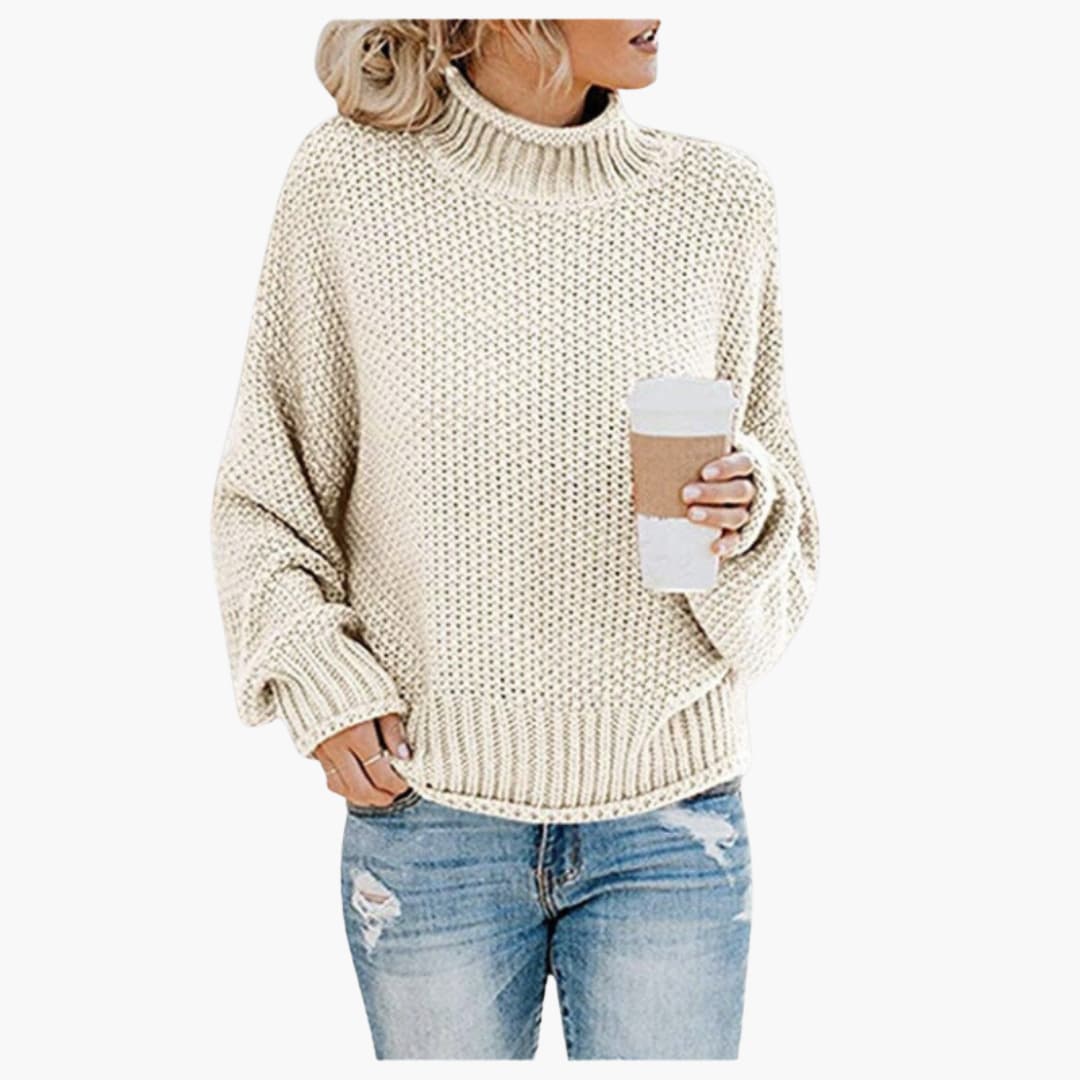 Klassischer Rippstrickpullover für Damen