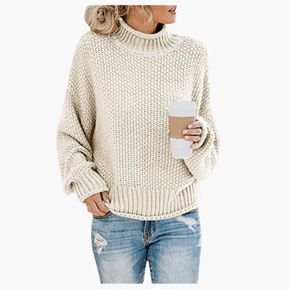 Klassischer Rippstrickpullover für Damen