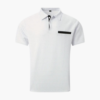 Texturiertes Slim Fit Polohemd für Herren