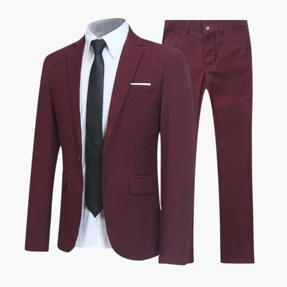 Zweiteiliger Slim Fit Anzug für Herren