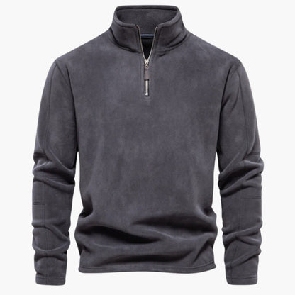 Viertelreißverschluss Fleecepullover für Herren