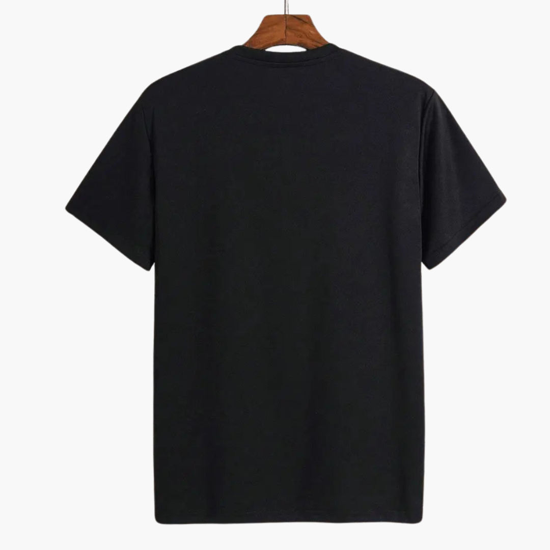 Glattes V-Ausschnitt T-Shirt für Herren