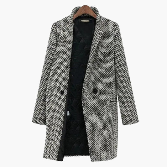 Hahnentritt Midi Mantel für Damen