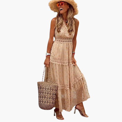 Spitzen Maxi Kleid für Damen