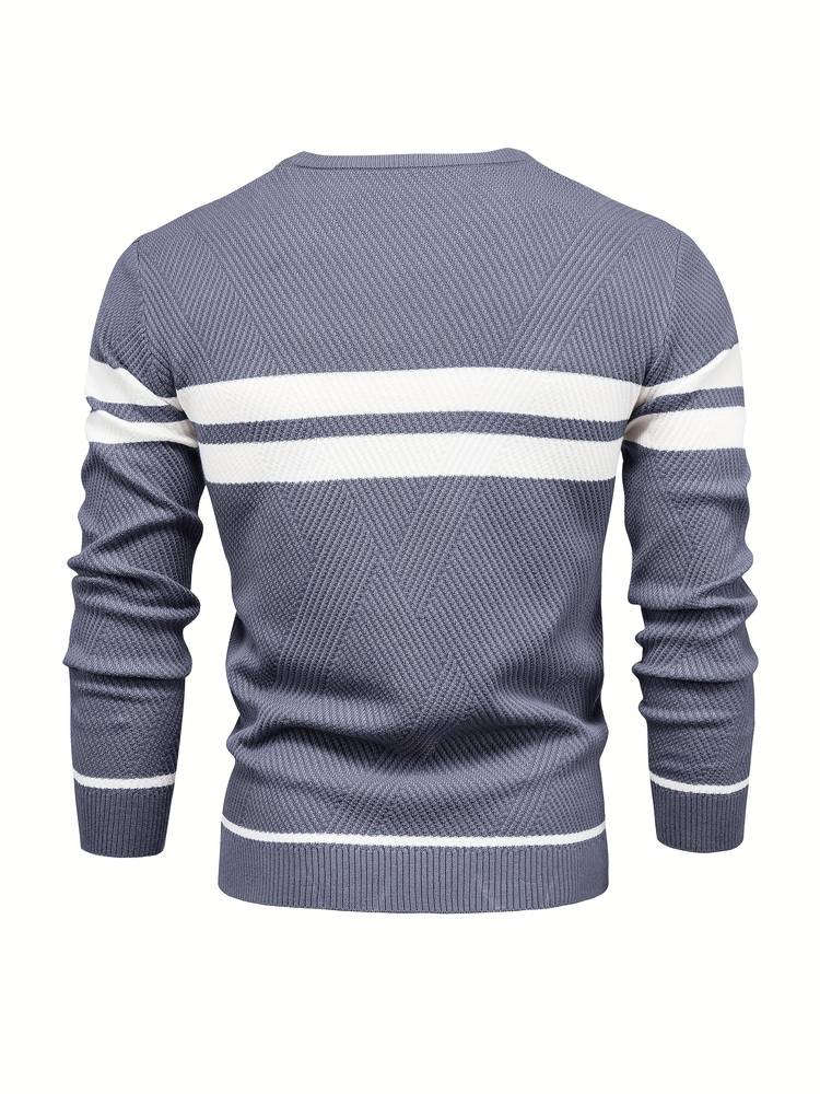 Herren-Strickpullover mit Streifen