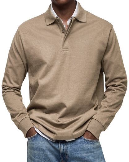 Maleko | Lässiges Langarm-Poloshirt